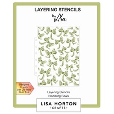 Lisa Horton Crafts Layering Stencils 5"X7"-Blooming Bows