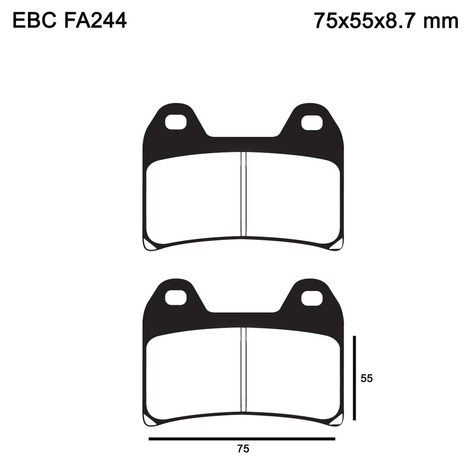 Pastillas de freno orgánicas EBC FA244 X2 para Ducati ST4 99-05 Foto 2 de 4
