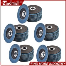 Findmall 50Pcs 4-1/2" X 7/8" 40 Grit Premium Zirconia Flap Sanding Grinding Disc