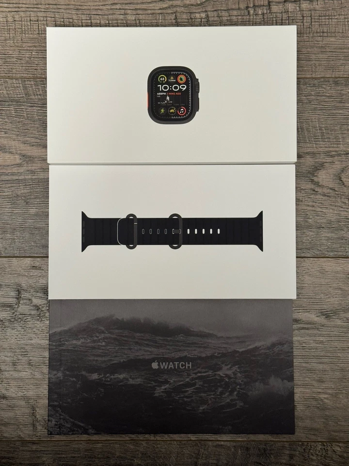 Apple Watch Ultra 2 49mm Black Titanium w/ Black Ocean Band MX4P3LW/A - Image 4 of 4