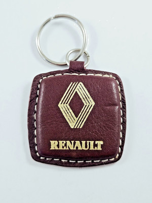VINTAGE RENAULT 1980s Creil Nogent Original Leather KEYRING - R5 R20 R21 R25