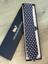 Vineyard Vines Navy American Flag 100 Silk Men  s Tie Patriotic USA
