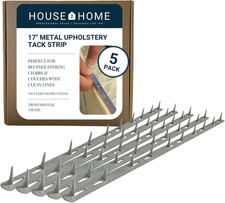 17" Upholstery Metal Tack Strips, Fabric Reupholstery Supplies for Furniture, Co