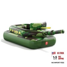 Inflatable Tank Pool Float for Adults Kids Ride-On Camouflage Large Green