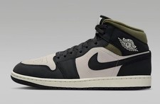 Men's Nike Air Jordan 1 Mid SE Light Orewood Brown Medium Olive Sail HV4091-102