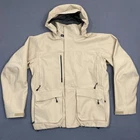 Burton AK GORE-TEX Snowboard Jacket Men’s Size M Beige Hooded Pockets Used