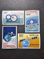 SENEGAL STAMP ANNIVERSARY OF INSAT N&deg;707/710 NEW ** LUXE MNH 1987