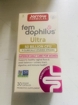 Jarrow Formulas, Inc. Vegan Fem-Dophilus 50 Billion Cfu 30 Veg Caps exp 3/27