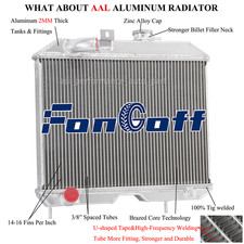 3 Row Aluminum Radiator For 1941-1952 Jeep Willys Mb Cj-2a M38 Ford Gpw 3 Row Aluminum Radiator For 1941-1952 Jeep Willys Mb Cj-2a M38 Ford Gpw