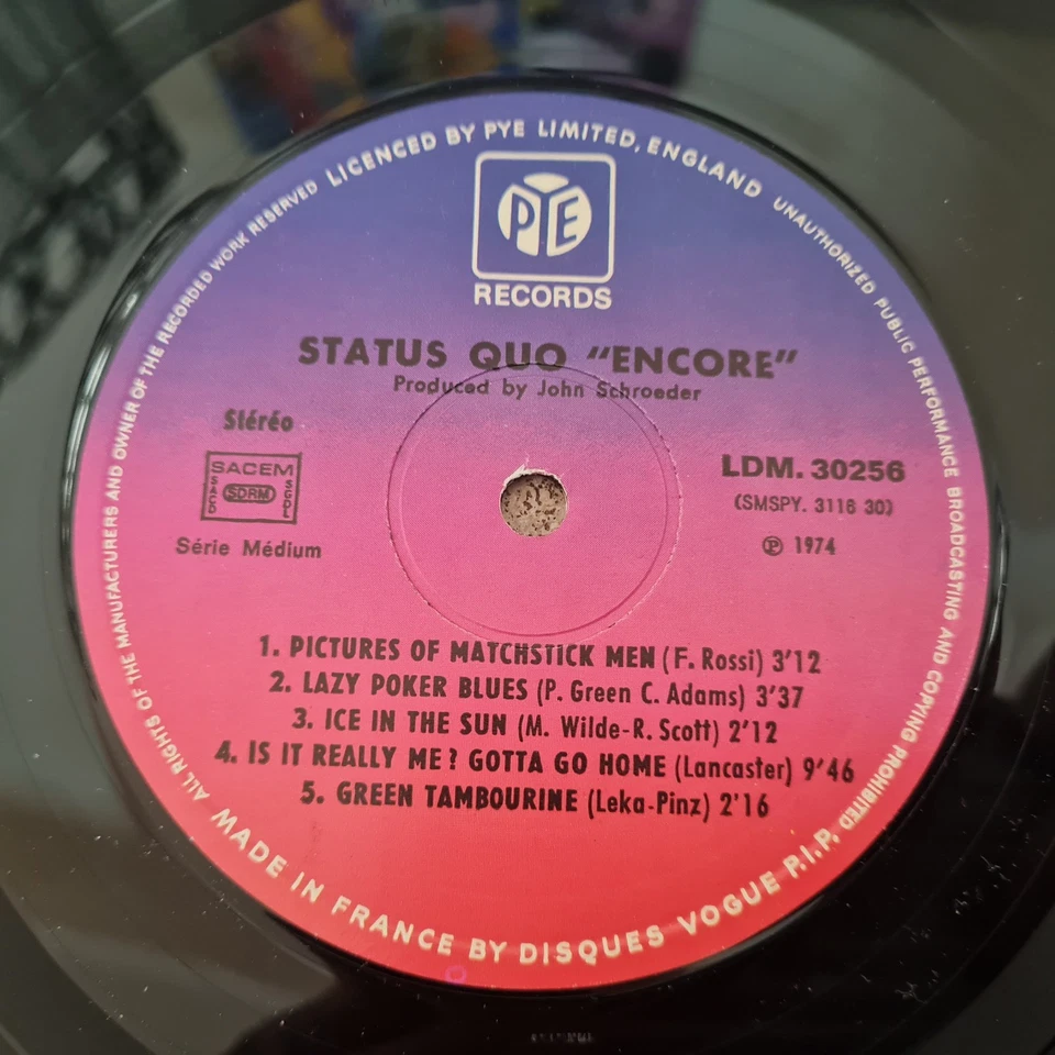 Lp vinyle 33t / Status Quo – Encore (1974) - Photo 4/4