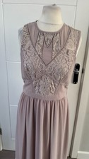 Warehouse Blush Pink Lace Skater Dress Sleeveless Party Occasion M UK 14 B93