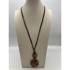 Hammered Copper Pendant Necklace Boho Artisan...