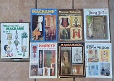 Vintage Lot of 7 - Macrame Books and Instruction Pamphlets 1970s