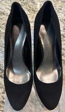 Nine West Black 7inch Pumps Women's Size 8 Suede Classic
