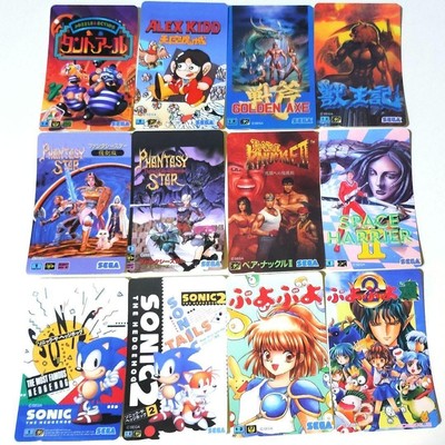 SEGA Mega Drive Cartridge Stickers Set of 12 Sonic Puyo Puyo IC STICKERS