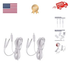2-Pack TENS Wires with 4mm to 2mm Connectors, 59 inch Length for Comfort