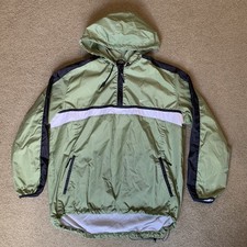 Vintage 90 s Nike Color Block Green Black Anorak XL 16-18 Windbreaker Pullover