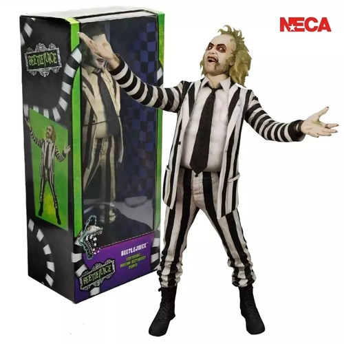 Beetlejuice 1988 Stripe Talking 1/4 Quarter Scale Action Figure Neca - Foto 1 di 2