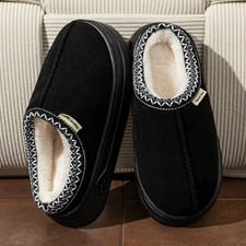 Winter Women  s Fuzzy Slippers Boots Soft Anti-Slip Warm Indoor Outdoor Shoes