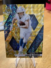 Ladd McConkey 2025 Panini Mosaic #15: Refractive Yellow Prizm- Chargers 