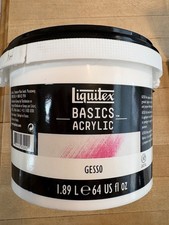 Liquitex BASICS Acrylic Gesso, Opaque Matte White NEW 64 oz. 1.89 L