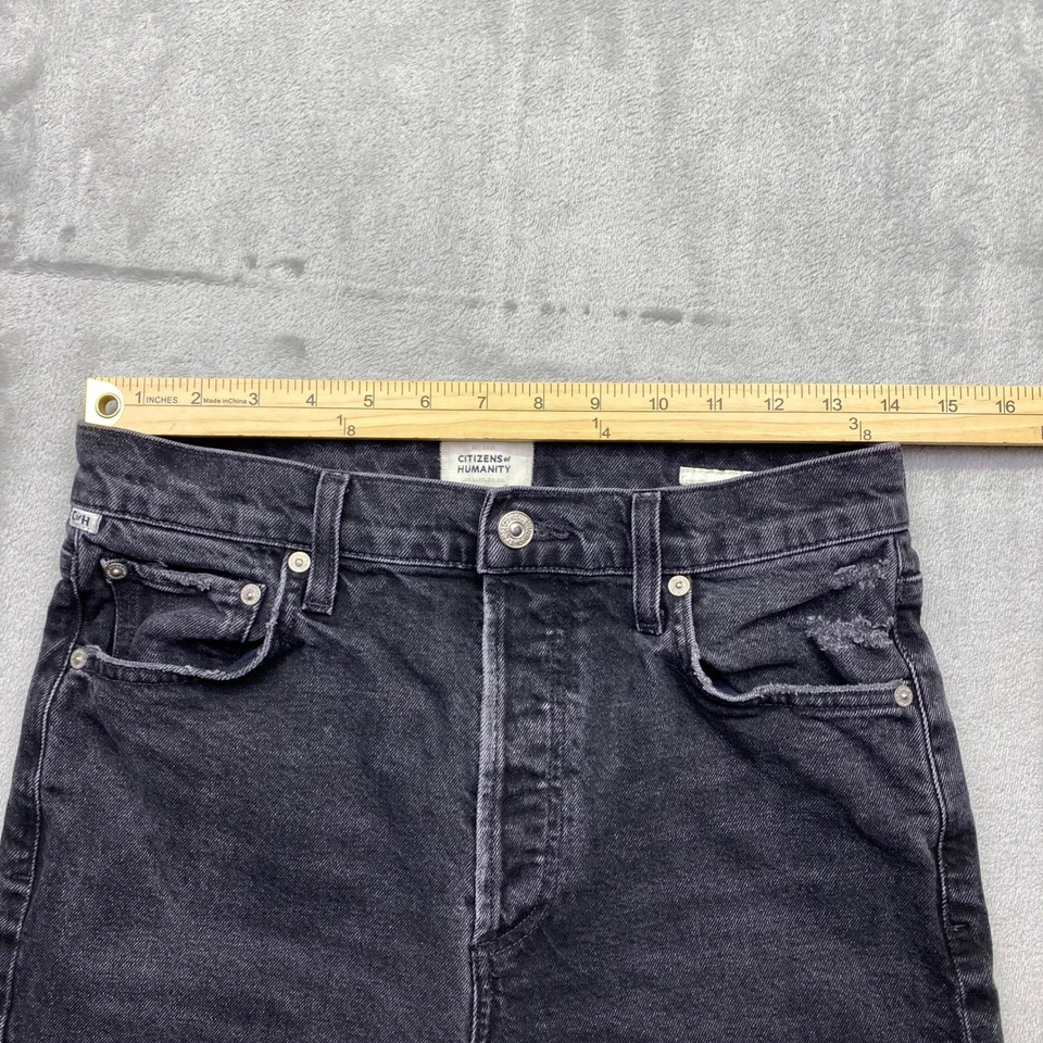 Pantalones de mezclilla Citizens of Humanity Florence carbón tiro alto pierna recta mujer talla 27 Foto 4 de 4