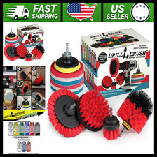 Drillbrush Heavy Duty Nylon Scrub Brush Set for Drill Outdoor Cleaning