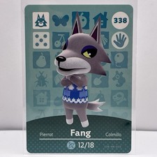Nintendo Animal Crossing SERIES 4 Amiibo Card Fang 338 AUTHENTIC