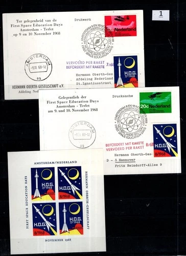 / NETHERLANDS 1968 - 2 FDC+MNH - SPACE, PLANES