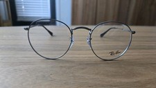RAY-BAN RB 3447V ROUND METAL 2620 BLACK SILVER EYEGLASSES Frames Only 50-21