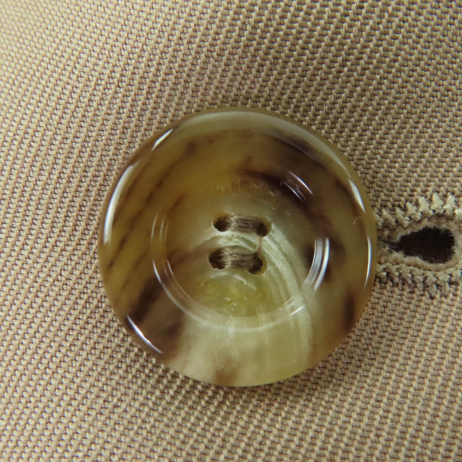 Pristine GUCCI tailored jacket Logo button beige … - image 8