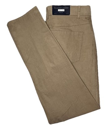 NWT Holderness & Bourne The Baxter Pant Corduroy Golf Men 36x34 Khaki Brown
