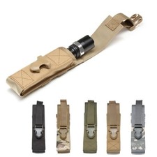 Outdoor Flashlight Holder MOLLE Nylon Torch Pouch Belt Clip Carry Case