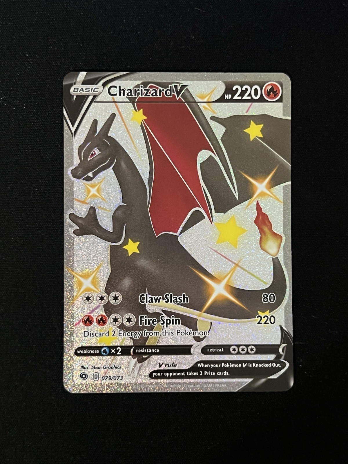 2020 Pokémon Shiny Charizard V Champions Path Secret Rare 079/073