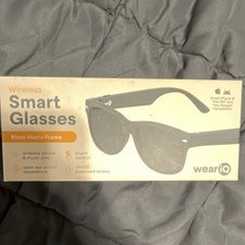 weariQ Wireless Smart Glasses Bluetooth Black Matte Frame UVA400 Polarized Touch