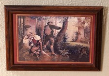 Schönes altes Wandbild mit jagdlichem Motiv