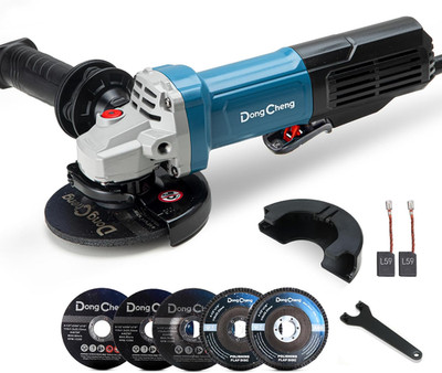 DongCheng 9.2 Amp Power Angle Grinders, 4-1/2 in., 11800RPM, Tool-Free Guard, El