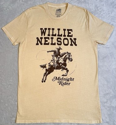 American Needle Men's Large Willie Nelson Midnight Rider Tan Graphic T-Shirt