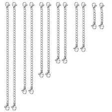 UUBAAR 12 PCS Necklace Extenders - Stainless Steel Necklace Extension Chain f...