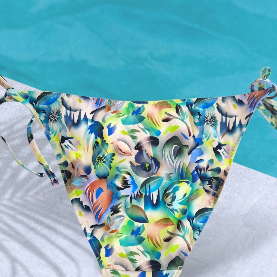 PAUL SMITH Swimwear Women's Bikini Bottom- Tie Side-Size Small- Multi-BNWT - Image 2 of 4