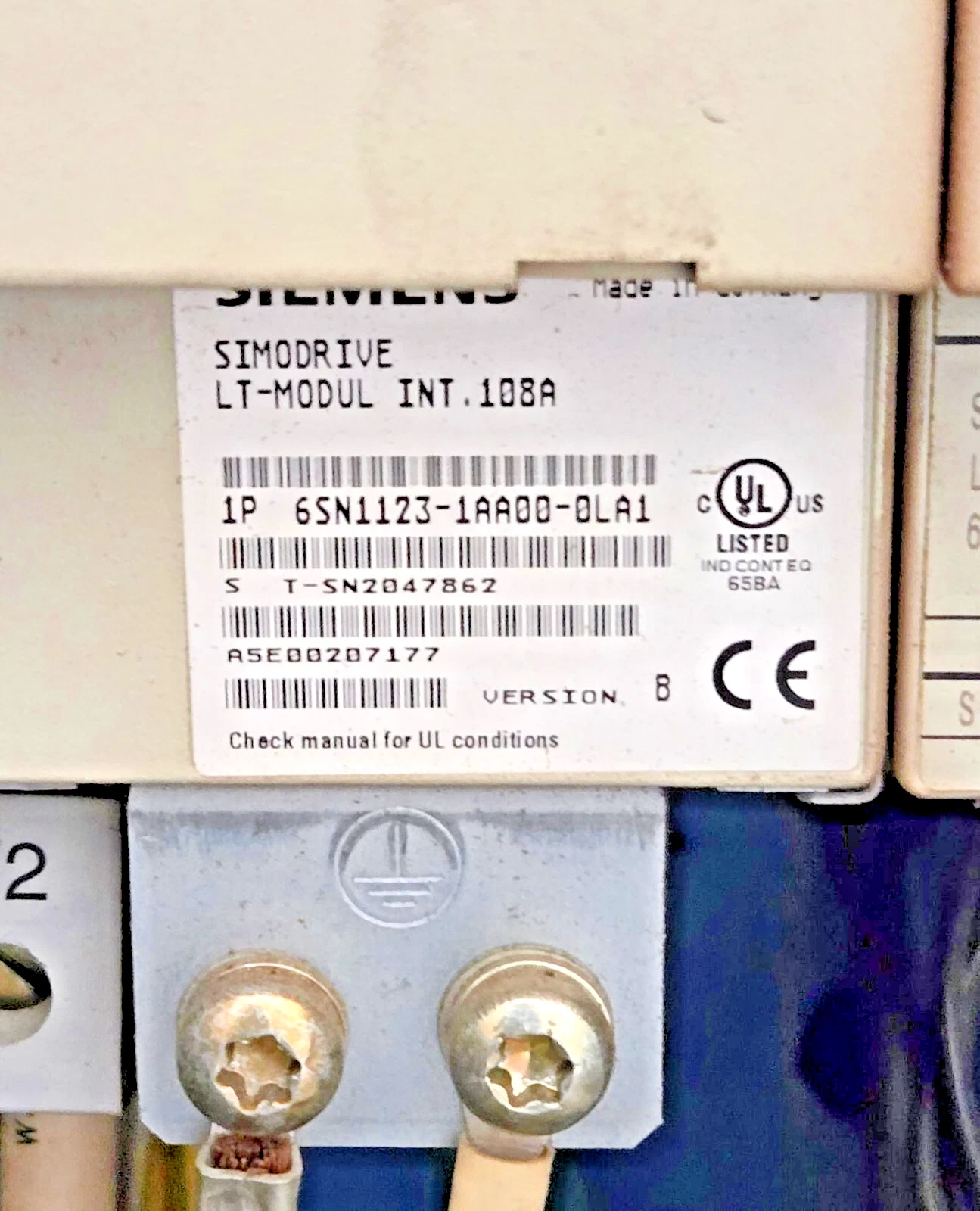 SIEMENS For Hyundai HIT 15S CNC SIMODRIVE 611 POWER MODULE 6SN1123-1AA00-0LA1