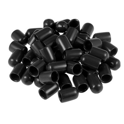 50pcs Screw Thread Protector 8mm ID Round End Cap Cover Tube Caps