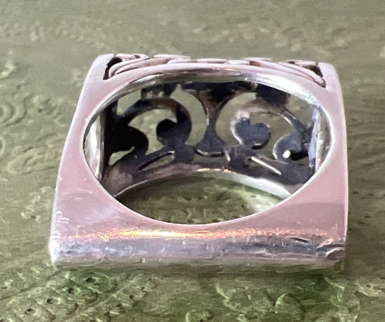 Artisan Made Solid 925 Sterling Silver Square Sha… - image 8