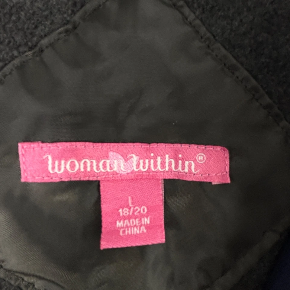 Chaqueta Parka 3 en 1 Forrada de Vellón con Capucha Azul Marino Talla Grande L 18/20 Woman Within Foto 3 de 4