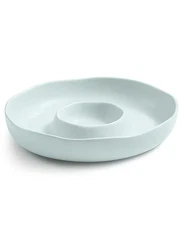 Oake Ceramic Chip and Dip Server 12''