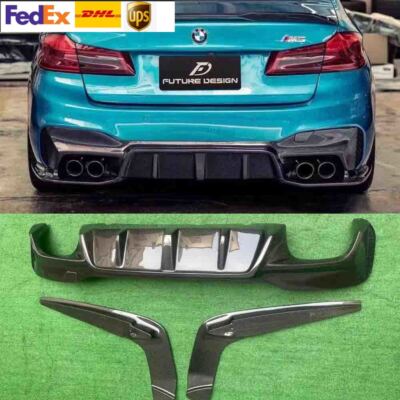 Carbon Fiber Rear Bumper Diffuser Lip for BMW 5 Series G30 G38 3D Style