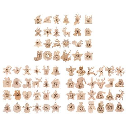 3 PCS Digital Christmas Tree Pendant Number Tags Countdown Calendars Numbers - Picture 10 of 12