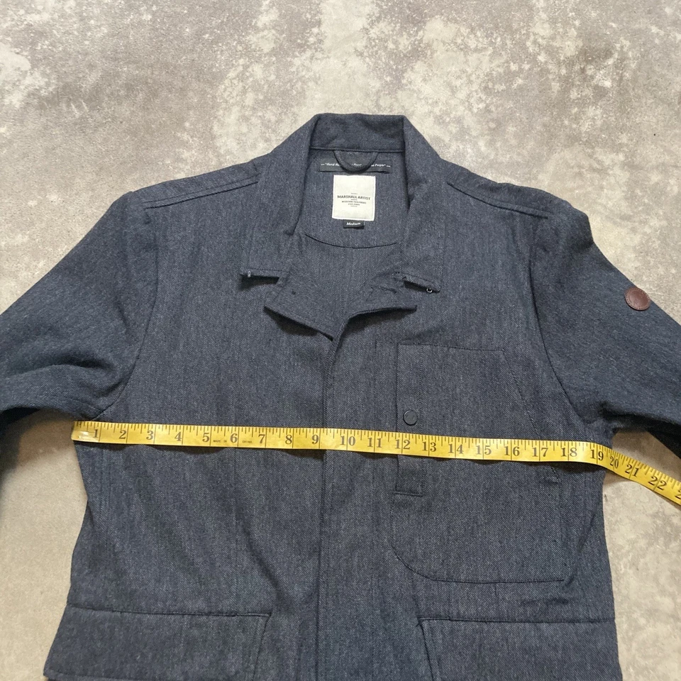 Chaqueta Marshall Artist Para Hombre Denim Mediana Moderna Sastrería Recubierta Algodón Foto 2 de 4