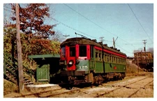 postcard Illinois Railway Museum North Shore 175 streetcar 3786