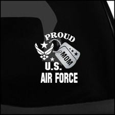 Proud Air Force Mom Vinyl Car Decal Sticker 6 H Silver Military Dog Tag Ii Proud Air Force Mom Vinyl Car Decal Sticker 6 H Silver Military Dog Tag Ii